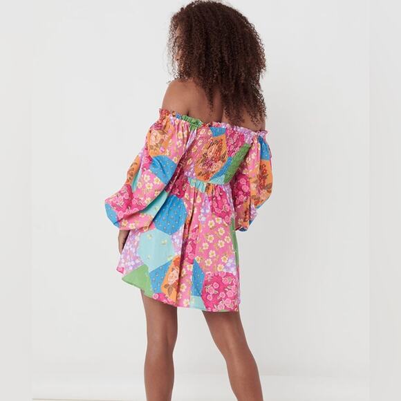 Spell & The Gypsy Collective Freda Lolly Floral Smocked L/S Babydoll Mini Dress - Picture 2 of 13